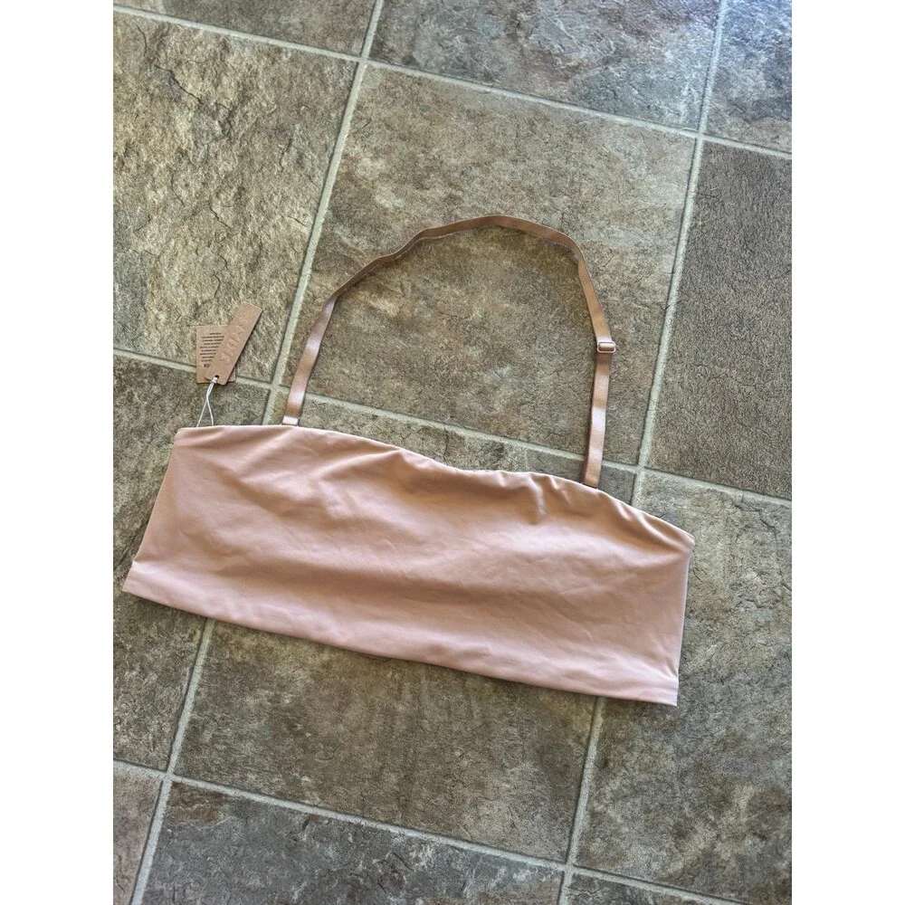 Skims Signature Swim Bandeau Bikini Top Ochre Size 2X